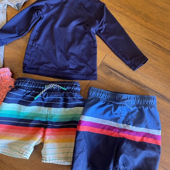 Toddler Boy Blue and Colorful Swim Lot Bundle Cat & Jack Old Navy Swim Trunks - Picture 5 of 11